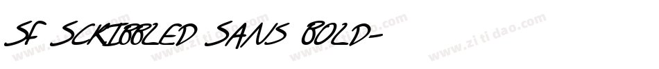 SF Scribbled Sans Bold字体转换